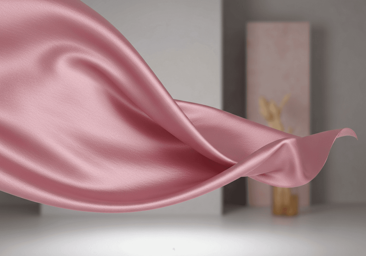 Rose Tussar Silk Fabric Natural