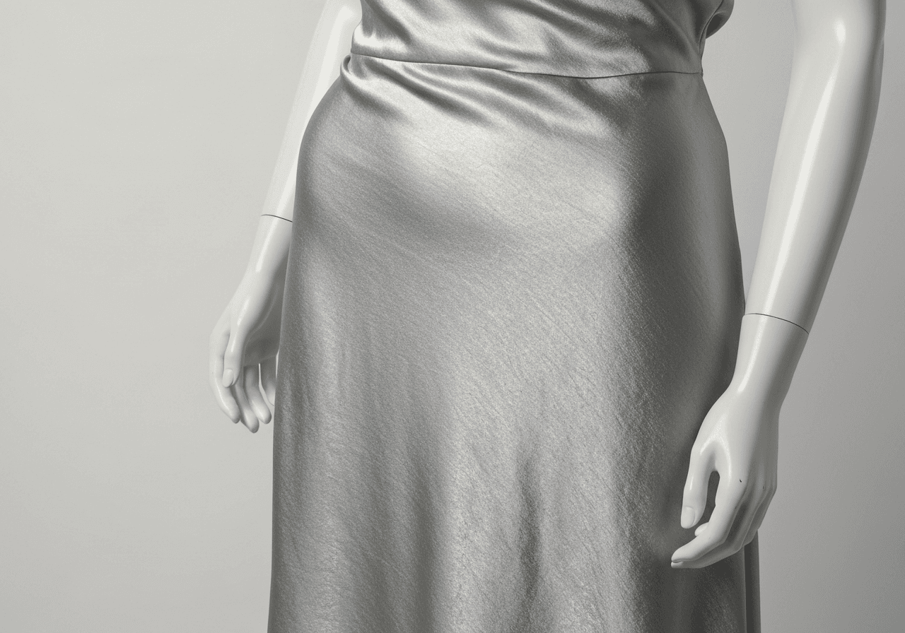 Silver Matka Silk Fabric Shimmer