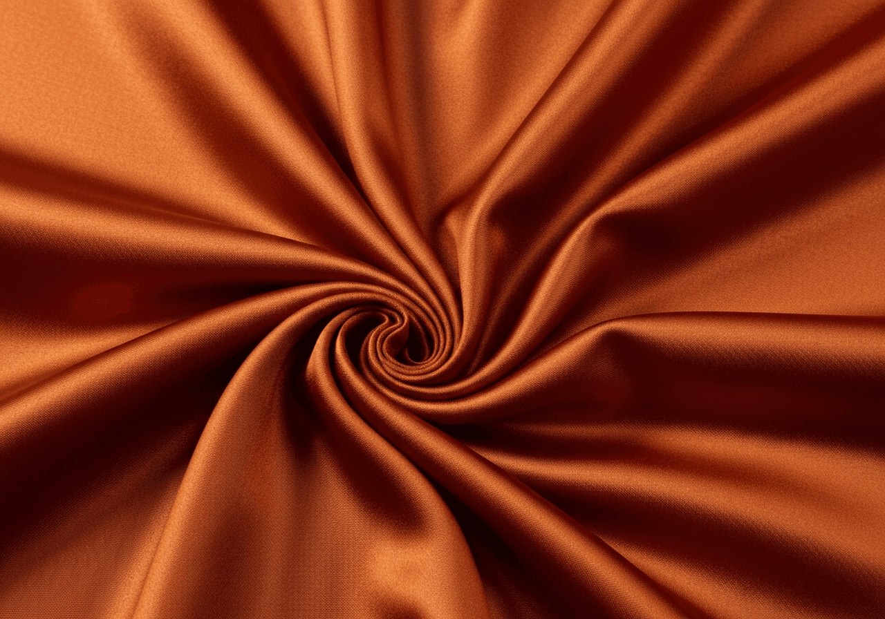 Rust Dupion Silk Fabric Textured
