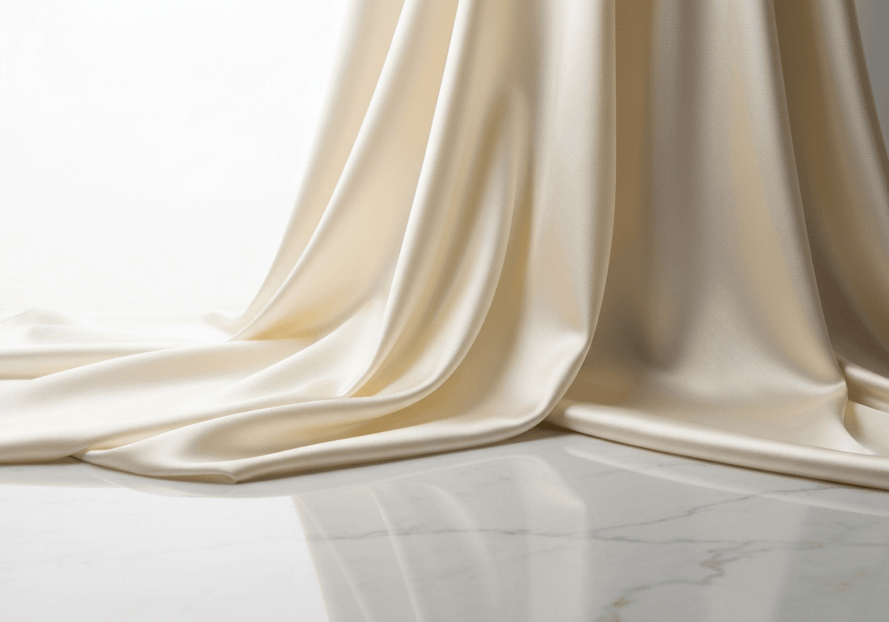 Pearl White Ceremonial Silk Saree